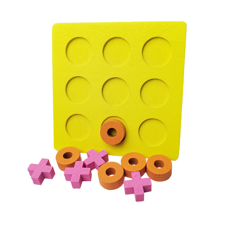 Wooden Tic Tac Toe Children's Educational Toy-3