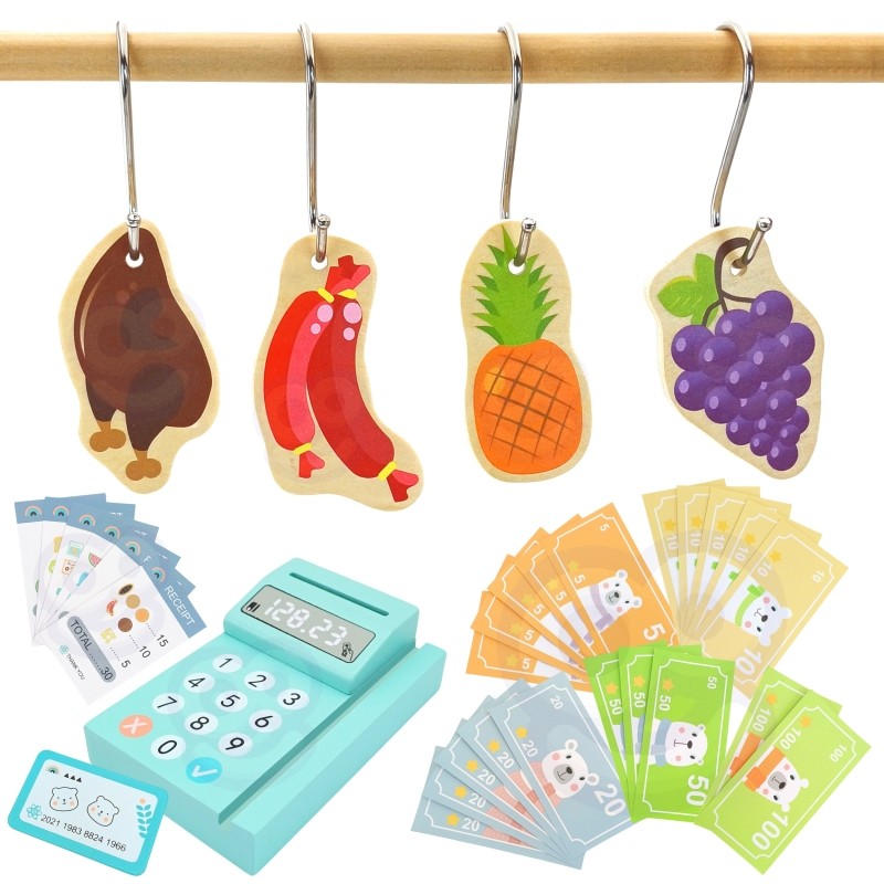 Large Multifunctional Wooden Food Truck Stand, 73 pcs