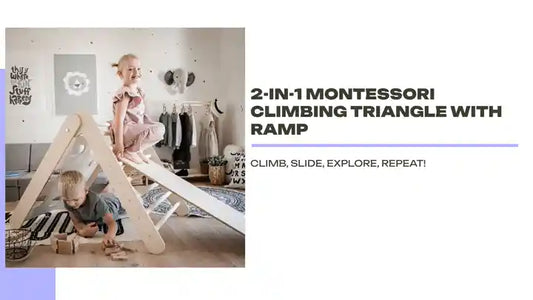 2-in-1 Montessori Climbing Triangle With Ramp by@Outfy